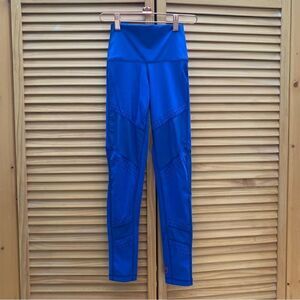 KadyLuxe Blue Mesh Leggings Size XXS